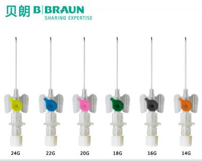 德國(guó) 貝朗動(dòng)靜脈留置針沃素安24G 加藥壺 安全型 針頭： 0.7×19